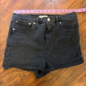 Madewell High Rise Denim Shorts Charcoal Grey Size 29
